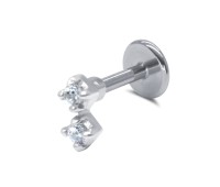Two Crystal Tragus Piercing TRP-2425